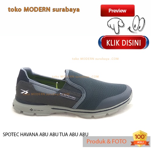 SPOTEC HAVANA ABU ABU TUA ABU ABU sepatu pria sepatu casual slip on