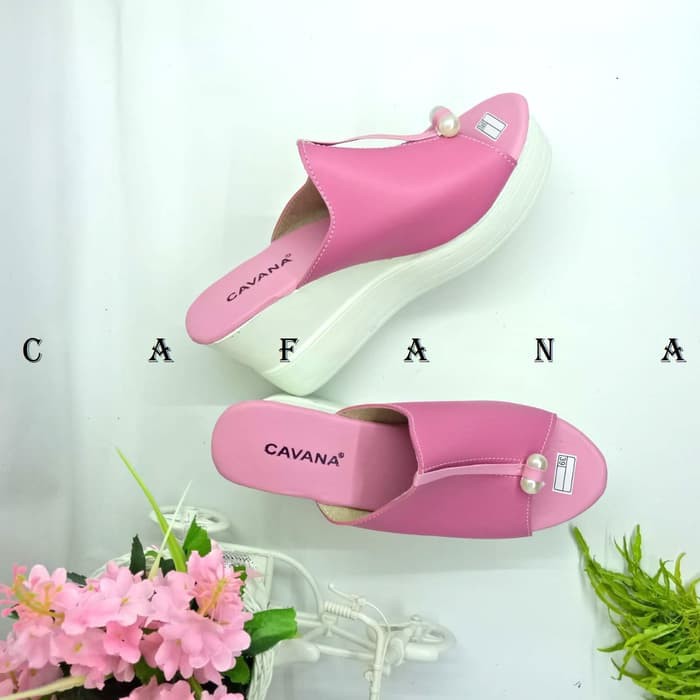 Sandal Wedges Wanita Mutiara SDW82