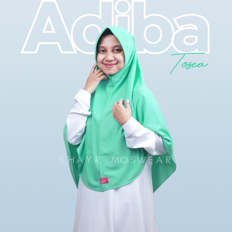 Jilbab Kaos Adiba Series Warna Tosca Muda | Jilbab Khayr Moswear