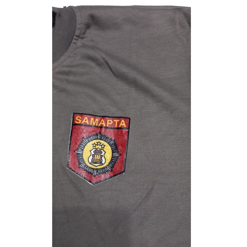 Kaos Samapta Lengan Pendek Kaos Oblong Samapta Coklat