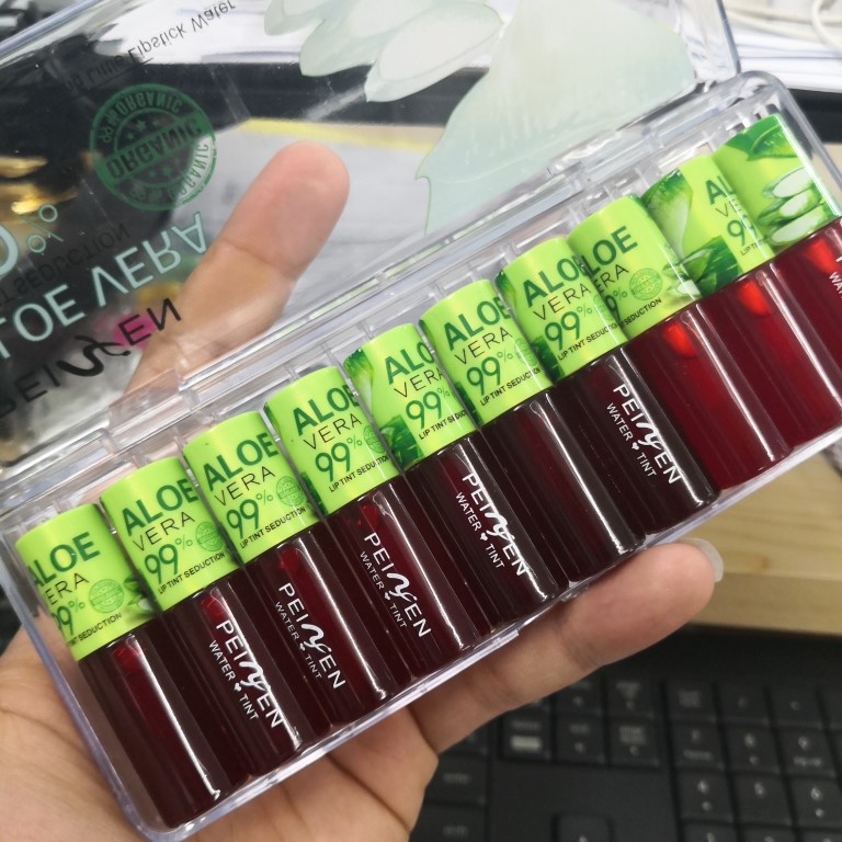 NEW LIPTINT PEIYEN PEINFEN ALOEVERA MOISTURIZING LITTLE LIPSTICK WATER LIP TINT ALOE VERA