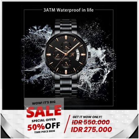 JIMS HONEY 8036 JAM TANGAN PRIA ANALOG QUARTZ