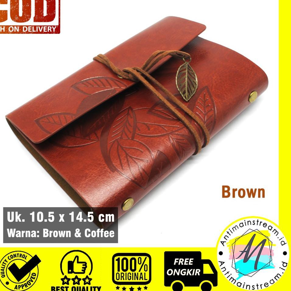 

Update Penampilan [BAYAR DI TEMPAT] TERMURAH Buku Catatan Binder Kulit Retro Leaf Kertas A6 - Buku A