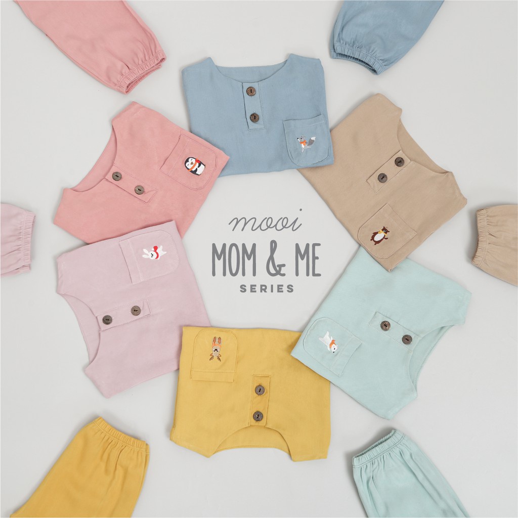 Mooi Setelan Anak Unisex Twin Pocket Set