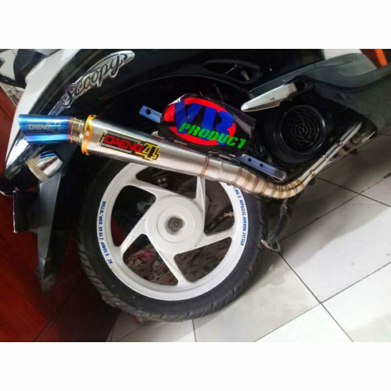 Knalpot Daeng segi 6 full set Beat Vario Mio Scoopy Nmax Pcx Aerox dll