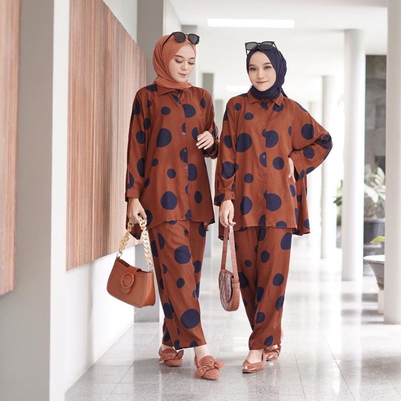 PIYAMA JUMBO LD 120 Rayon Premium One Set Pajamas / Sleepwear Daily Set-Khai 29
