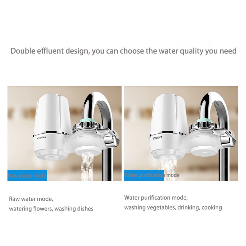 KONKA Water Purifier Water Filter Penyaring Air Kran Filter Air Faucet Pemurni Air Kran Tanpa Listrik Dapur Kran Shower