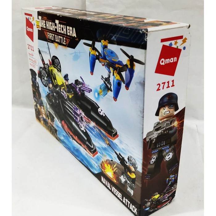mainan anak lego Qman kapal tempur 2711 ia6BB