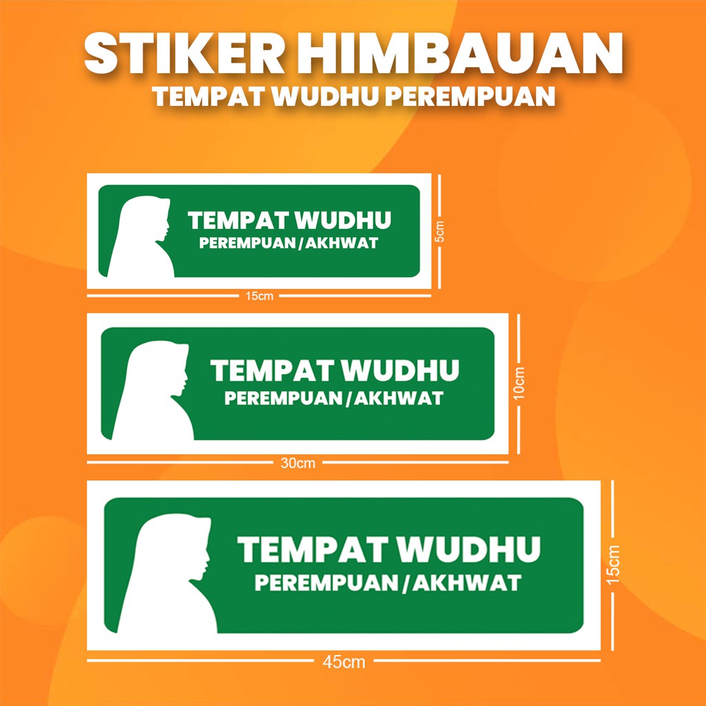 

Stiker K3 Wudhu Wanita / Sticker HSE Ablotuin Woman (Print Tajam & Anti Air)