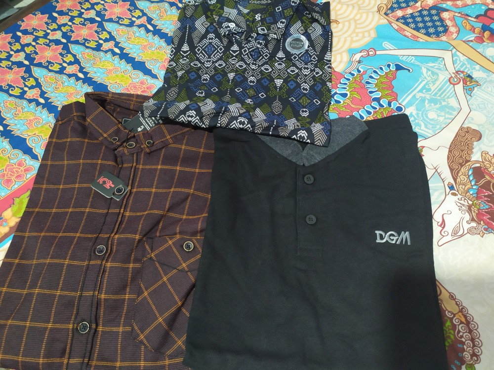 Ameliashop16 Kemeja Batik Pendek Torpedo Modern