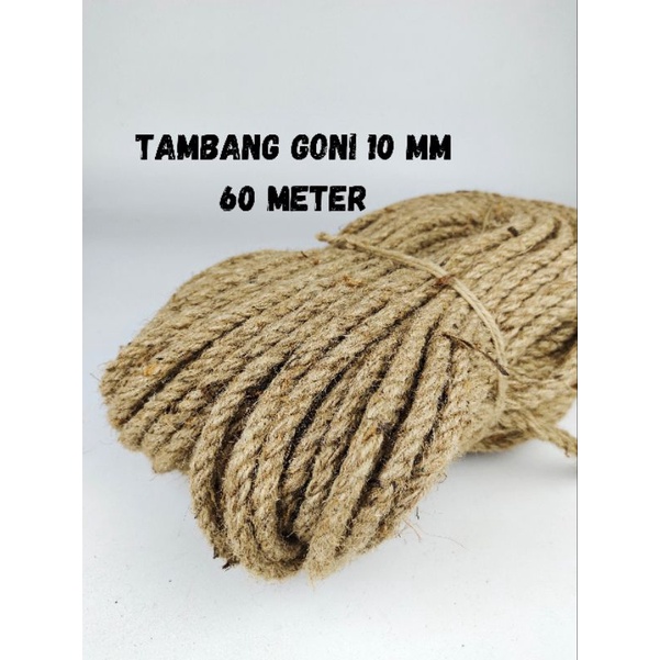 

Tali Tambang Goni 10mm 60 meter - tali rami - jute - hemp rope