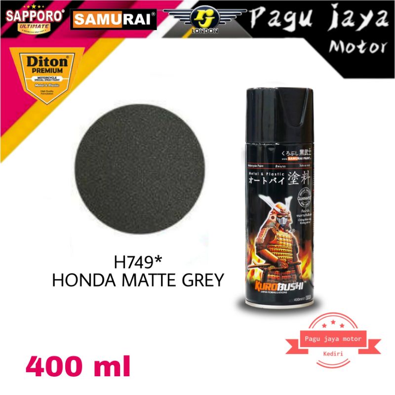 samurai paint H749* honda matte grey cat semprot spray pilox pilok pylox