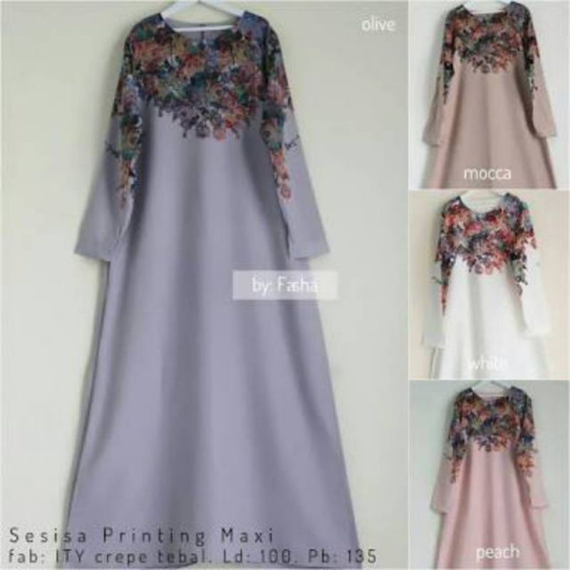 Ashinta dress baju gamis fashion muslim wanita