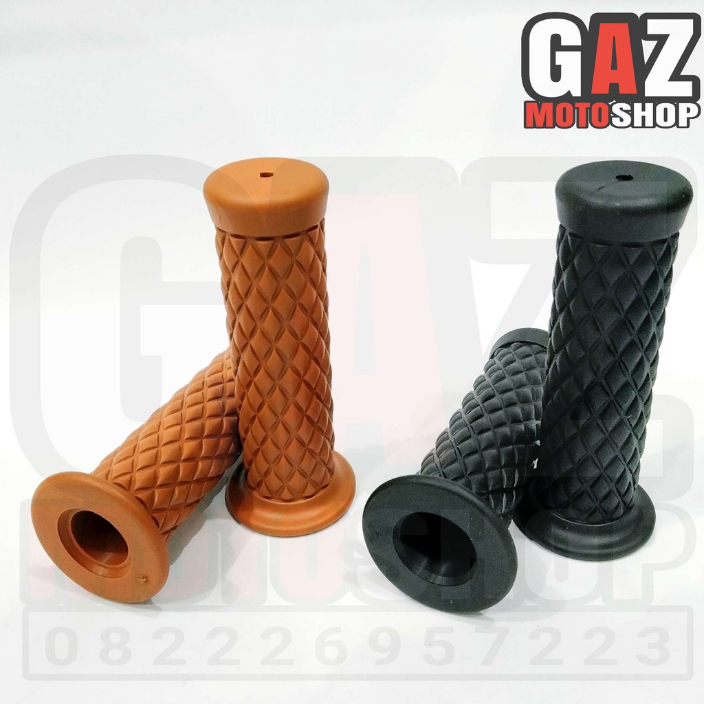 Handgrip Classic Motif Diamond Hanfat Wajik Karet Empuk Hitam