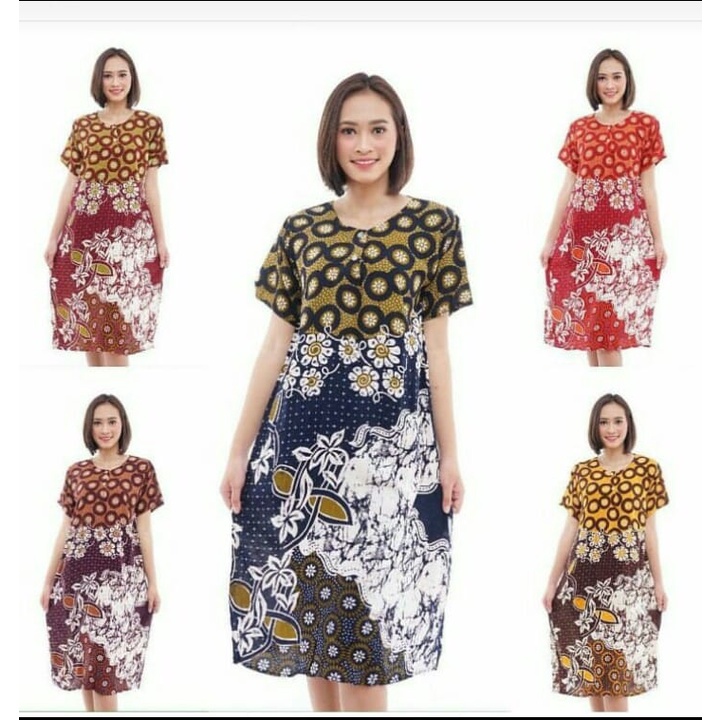 Daster kencana Ungu - Daster Batik Lengan Pendek - Leher Kancing - Bumil - Busui - (DPT001-160)-12