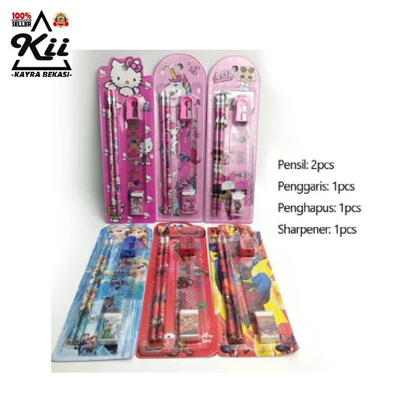

Paket Alat Tulis Stationery 208 Set 5pcs - Paket Alat Tulis Karakter