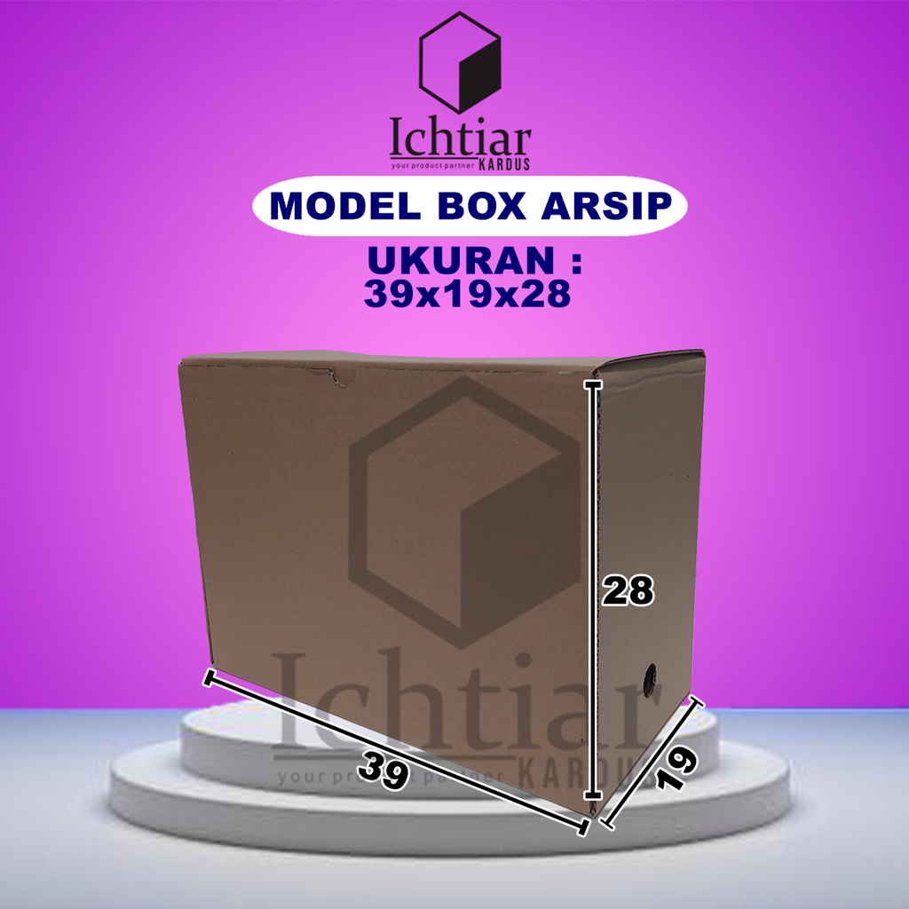 

Karton / Kardus / Box Arsip Ukuran 39x19x28 Cm