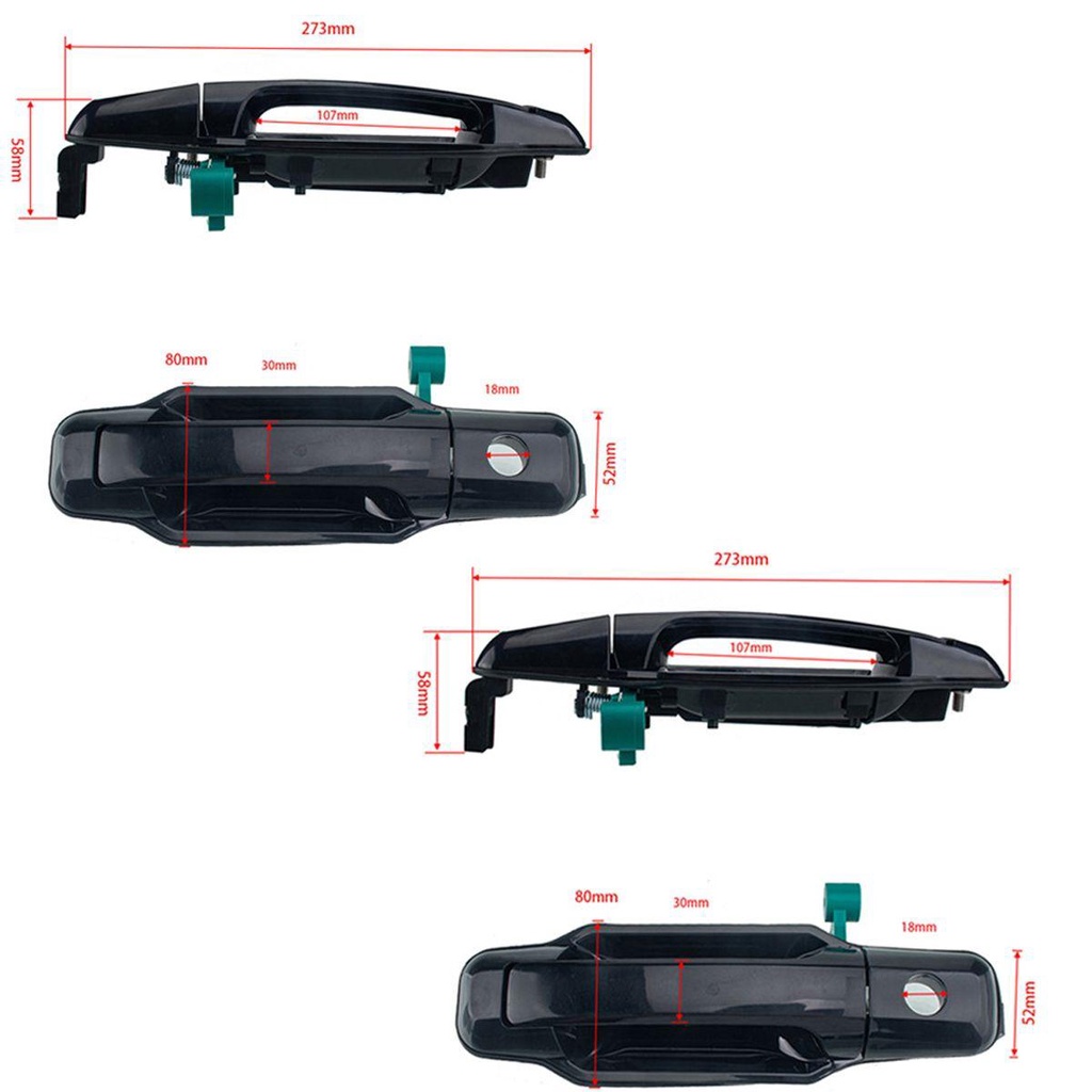 Handle Pintu Atas Depan &amp; Belakang Mobil Kiri/Kanan Auto Alat Knob Pintu Luar