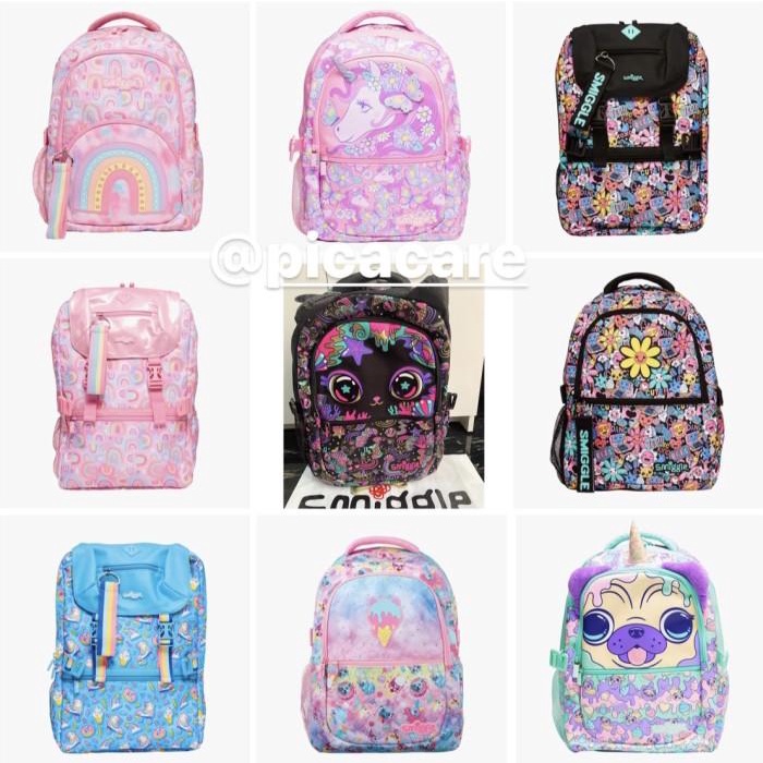 Smiggle Backpack Unicorn Gold Series Tas Anak Sd Original Diskon