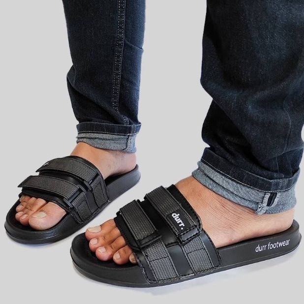 DURR FTWR - Strapy Maroon | Sandal Slippers Unisex Anti Licin Sandal Slide Original Sandal Canvas Durr 2 Flip Flop Strap Maroon