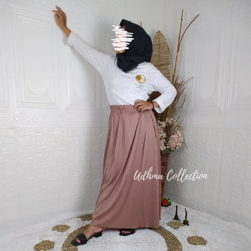 (PROMO) Rok Plisket Mayung Import/Rok Plisket Maxi Skirt Flare By Udhma