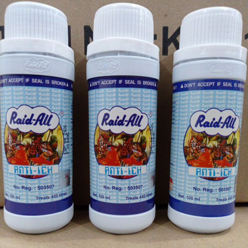 Obat ikan anti jamur RAID ALL ANTI ICH 100ML