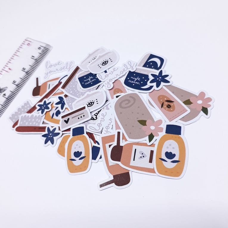 

stiker bath shampo flower / alat body care 33 scrapbook planner sticker