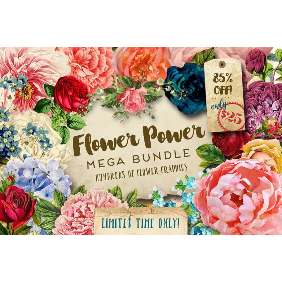 Flower Power Mega Bundle - Vector Designs