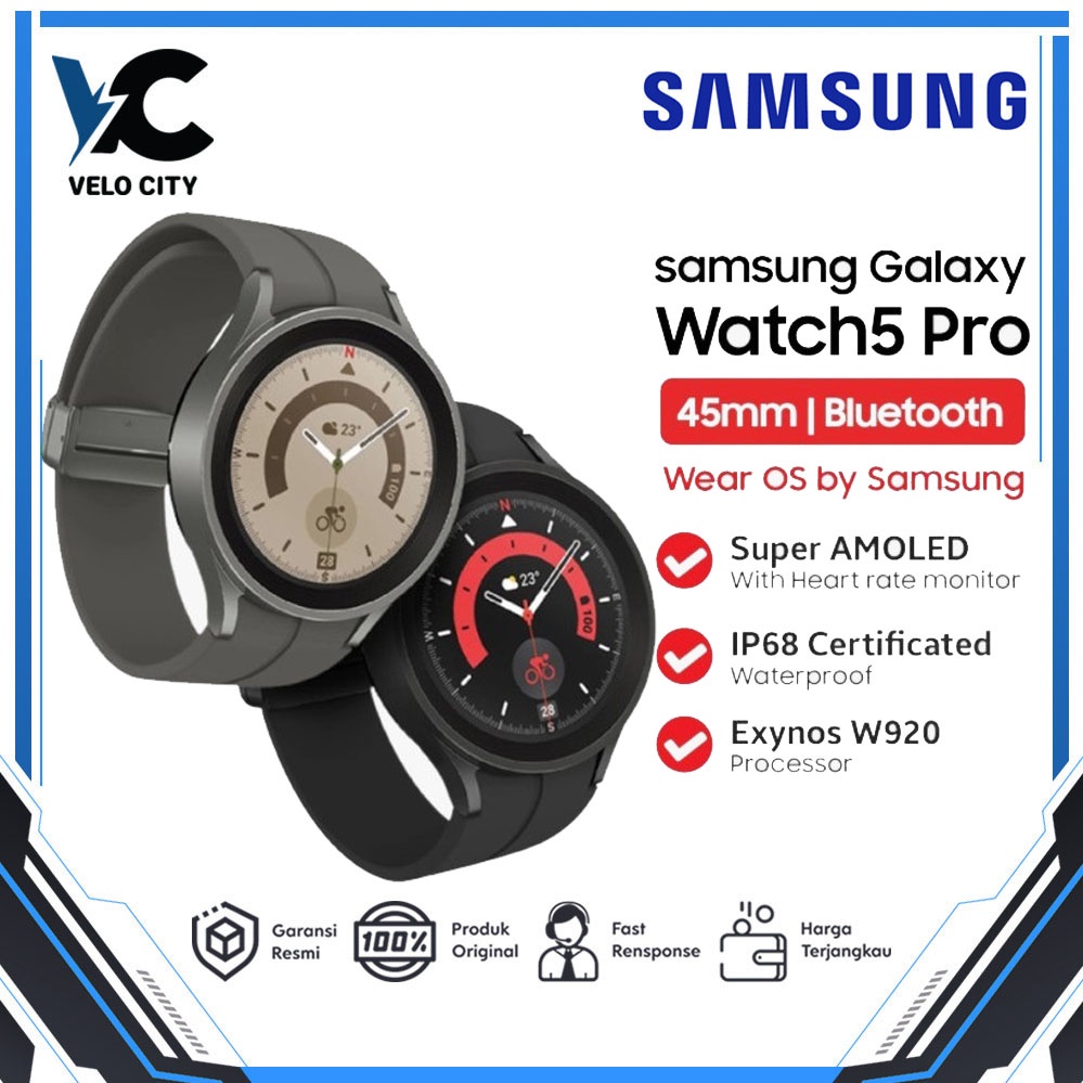 Samsung Galaxy Watch 5 Pro 45mm Smartwatch Jam Pintar Bluetooth