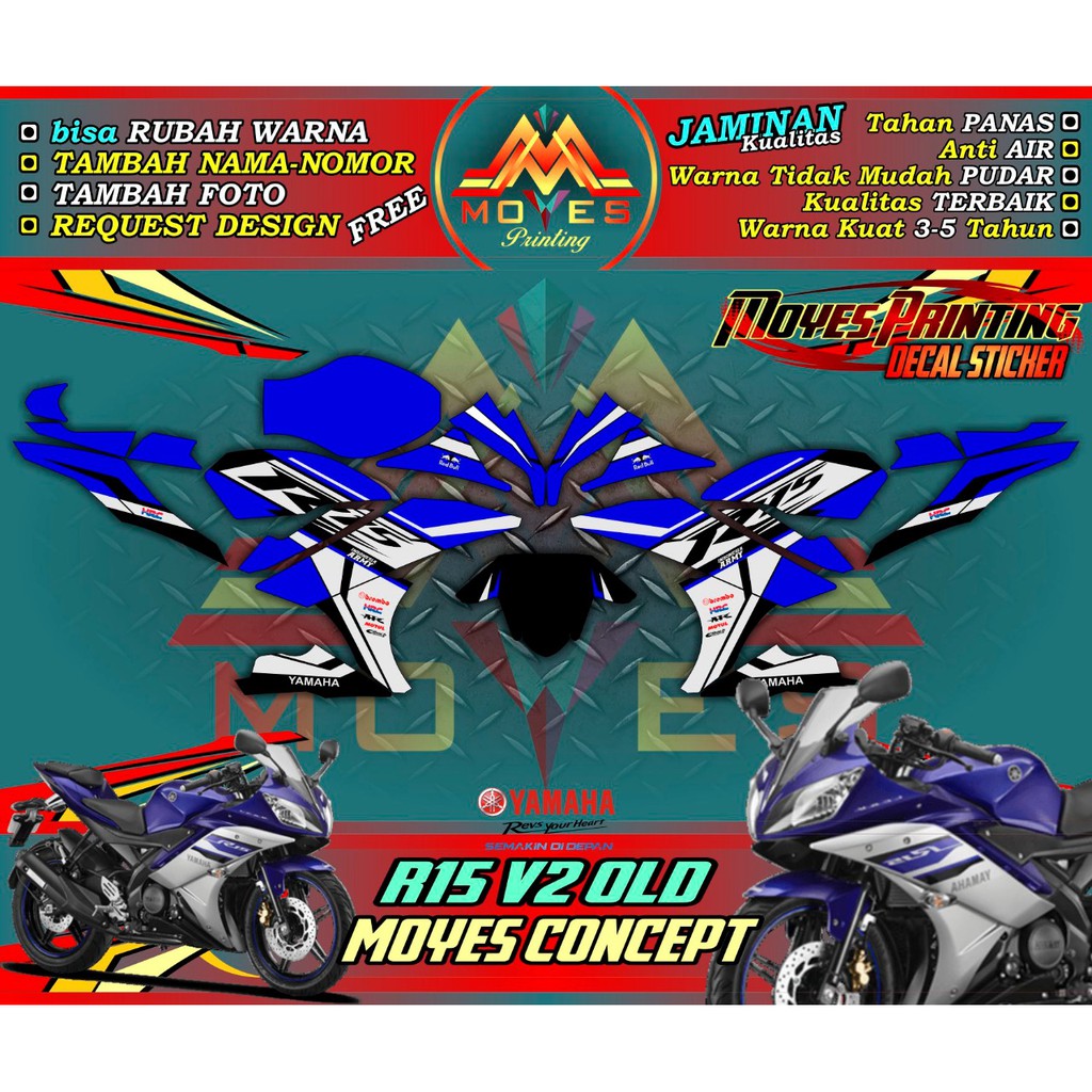 stiker motor r15 stiker full body r15 decal stiker motor r15