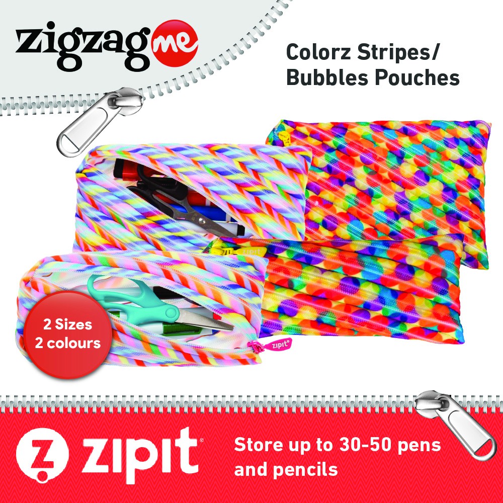 

Zipit Colorz Jumbo Pouch Kotak Pensil Serbaguna Ukuran Besar - Motif Gelembung/Garis
