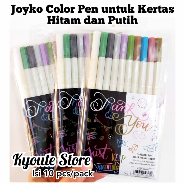 

Hemat Joyko 10 Pcs Color Pen Untuk Kertas Hitam Dan Putih Menulis Mewarnai Gilaa!!!