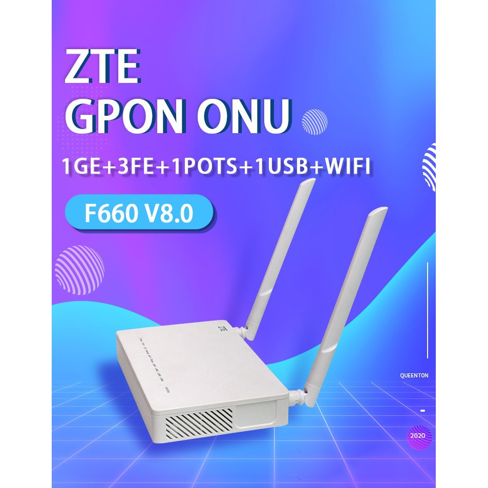 Versi Baru Modem ZTE f660 Gpon Ont ZXHN F660 v8 support ZTE OLT Akses Poin RtRwnet New