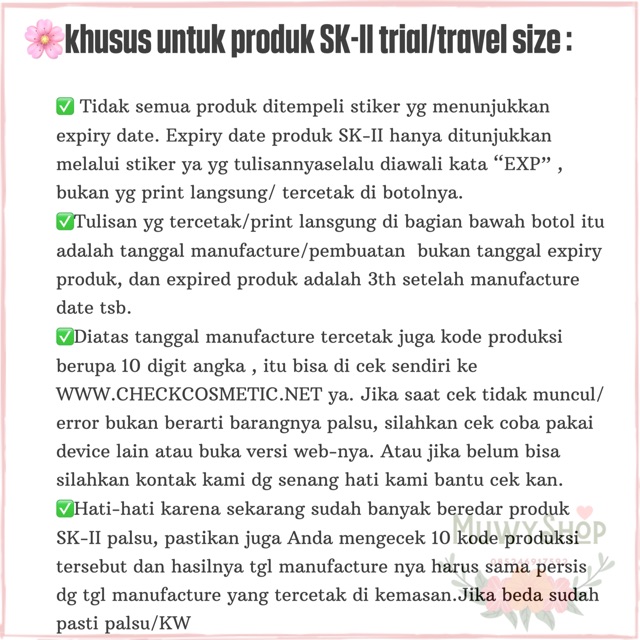 SK-II Basic isi 2  ( FTE 30ml + FTCL 30ml )