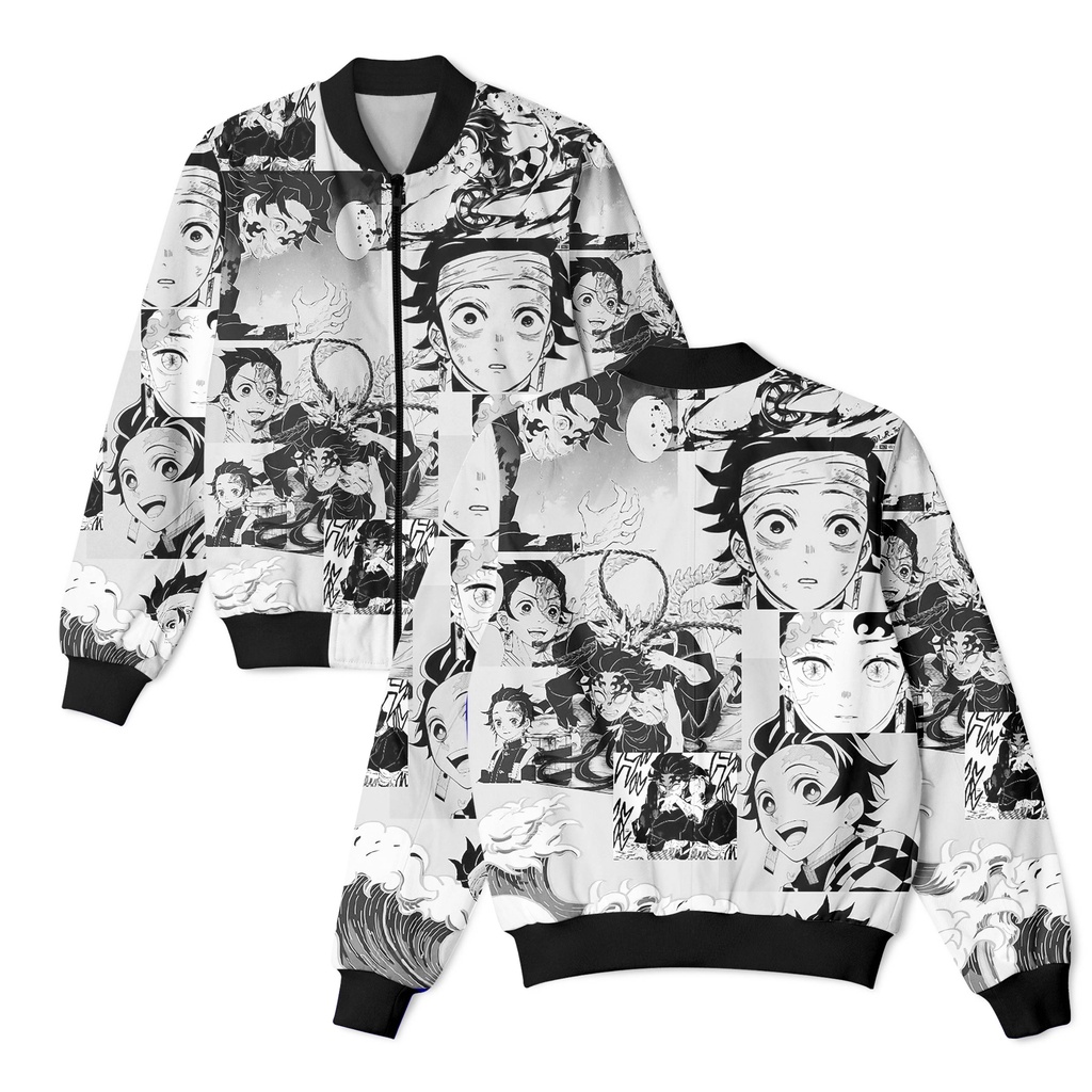 BOMBER JAKET ANIME MANGA KIMETSU NO YAIBA TANJIRO ZENITSU