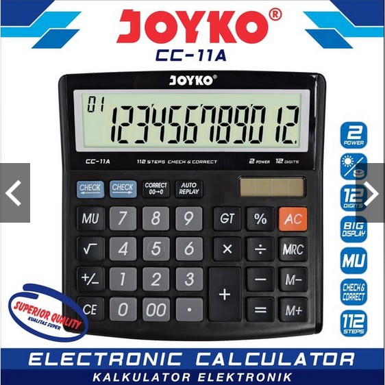 

Calculator Kalkulator Joyko CC-11A 12 Digits MURAH