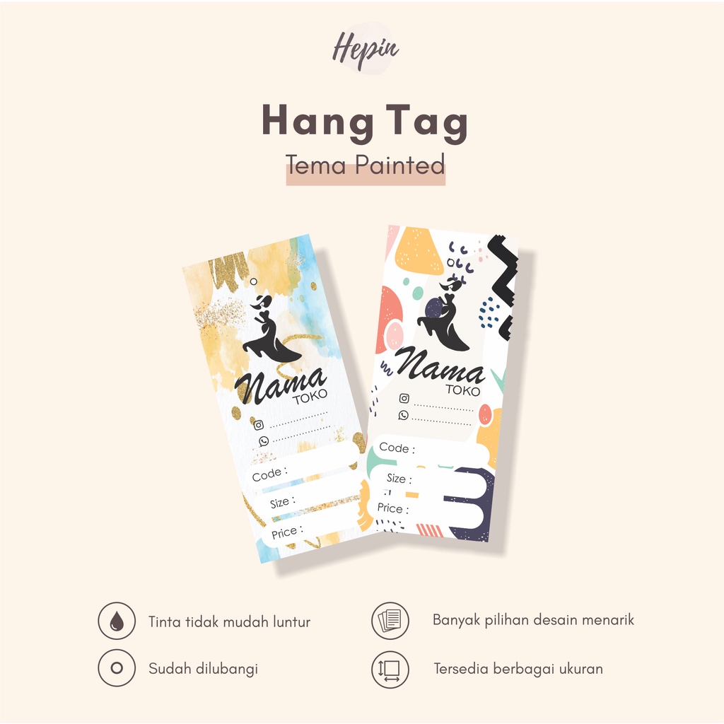 

Hang Tag Tema PAINTED Murah Free Desain dan Lubang