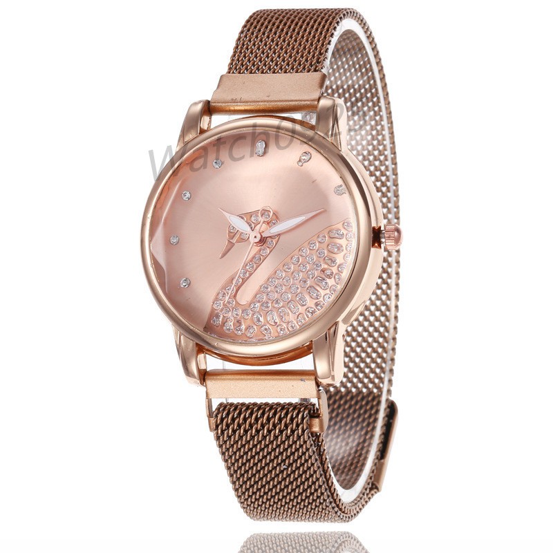 COD FREE BATERAI JAM TANGAN MURAH WANITA PREMIUM RANTAI MAGNET IMPORT GROSIR ANALOG KOREAN W98