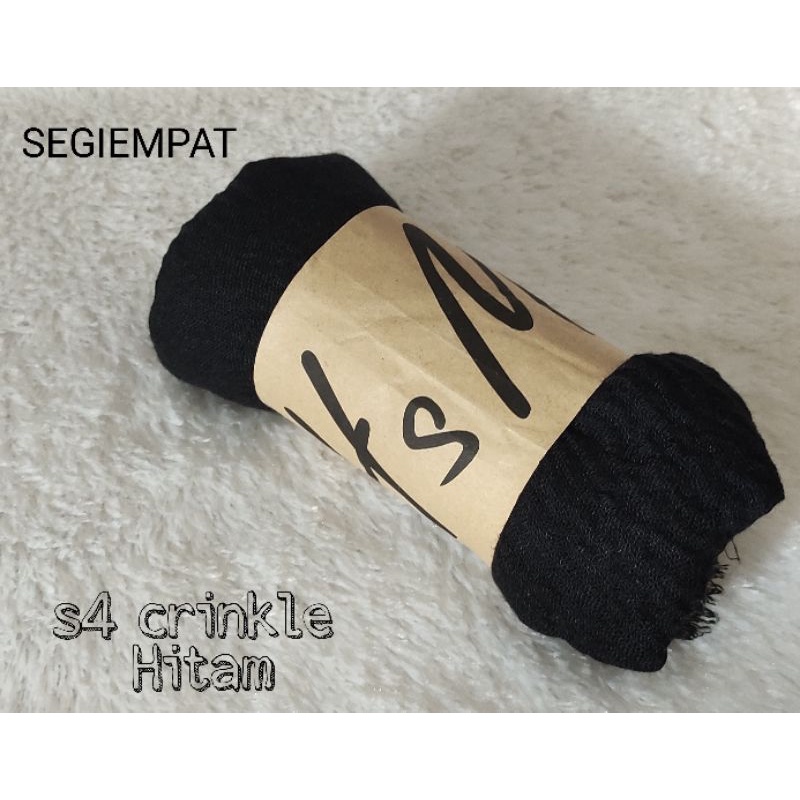 [COD] PASHMINA CRINKLE / CRINGKLE KUSUT /CRINGKLE RAWIS / HIJAB SHAWL PREMIUM RAWIS negro-SEGIEMPAT-HITAM