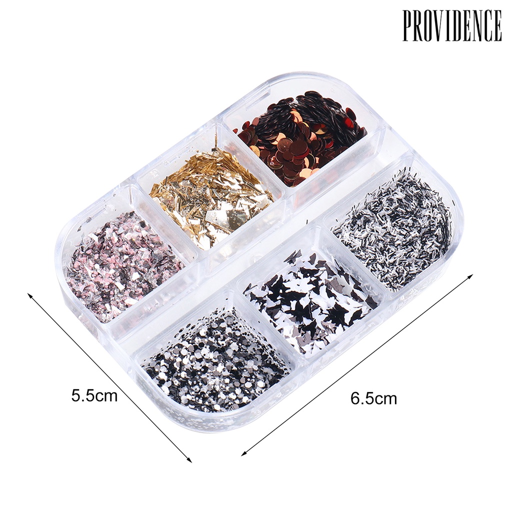 Providence 1 Box Nail Sequins Bright Reflective High Saturation Foils Luxury Nail Design Irregular Flakes for Manicure