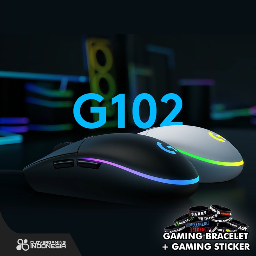 Logitech G102 Prodigy Gaming Mouse Black White