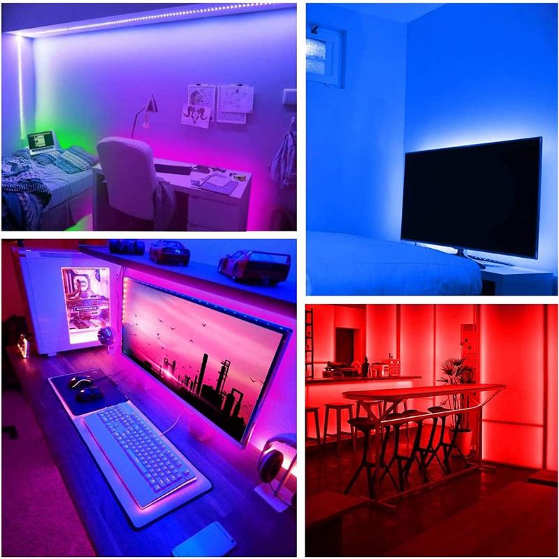 Lampu Tidur Aesthetic LED Strip Lamp Dinding Rumah Minimalis Lighting RGB 5 MTR IP44 3528 SMD 5050 A