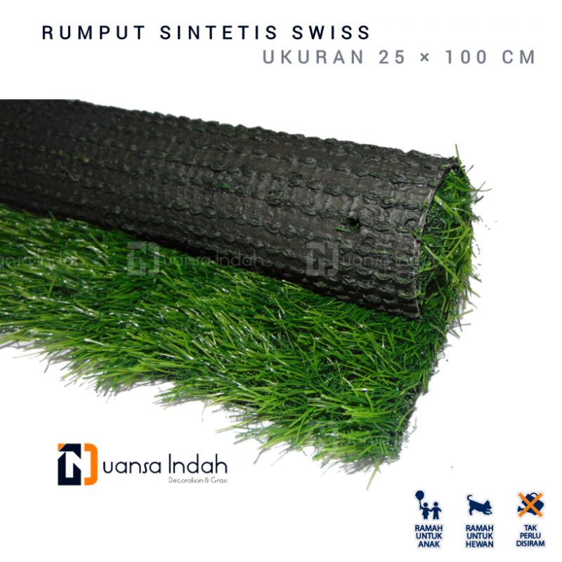 RUMPUT SINTETIS TYPE SWISS PREMIUM UKURAN 25x100 CM