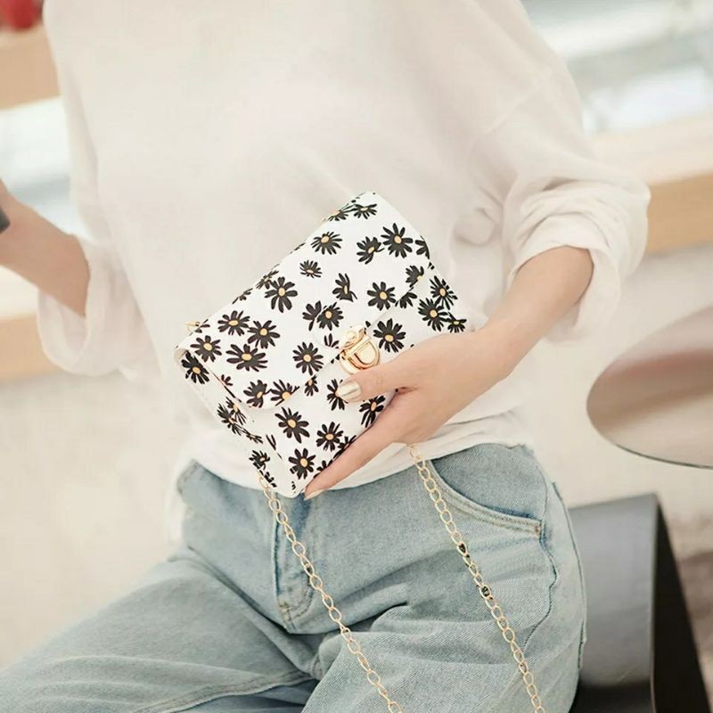 dem_sare / DS1088 - DAISYMIE  Tas Selempang Wanita Impor Bunga Daisy Flower Vintage