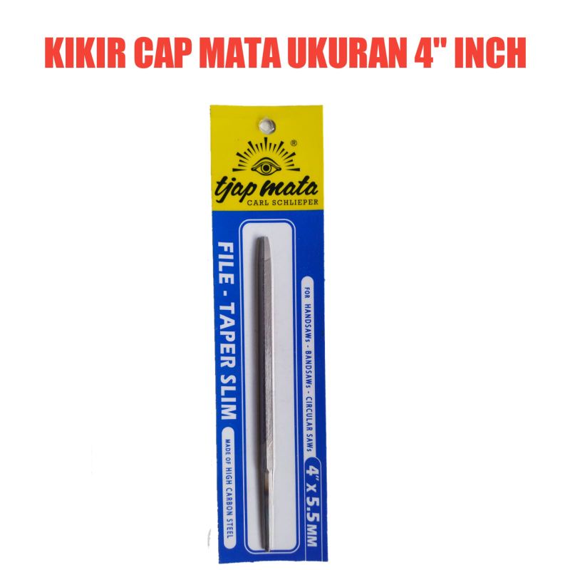 KIKIR SEGITIGA 4 INCH / KIKIR TJAP MATA SLIM TAPER / KIKIR GERGAJI KAYU MURAH