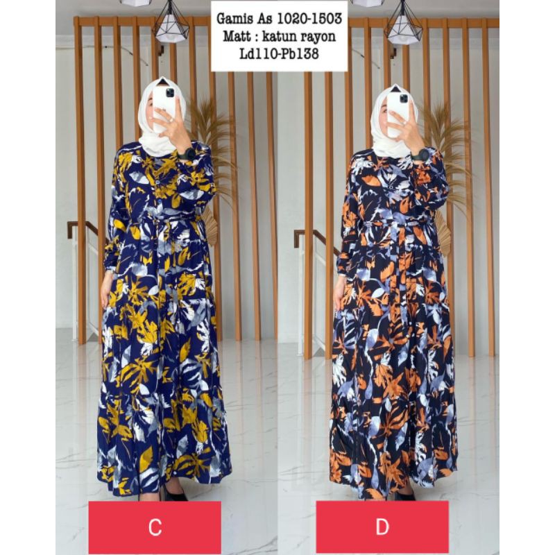 Gamis Rayon motif / home dress rayon motif