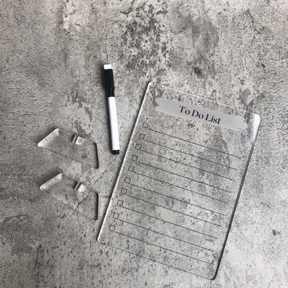 

Planner To Do List Acrylic FREE Spidol Penghapus Stander