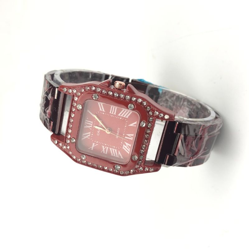 Jam Tangan Cartier Wanita Stainliss Steel Jam Tangan Fashion Santai Kenyamanan Wanita