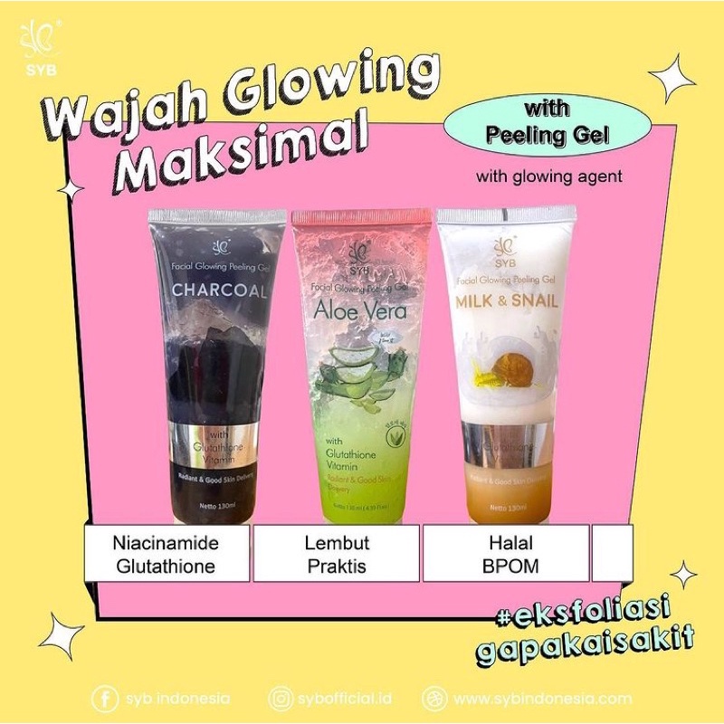 Jual SYB Facial Glowing Peeling Gel Aloe Vera SYB Peeling Gel