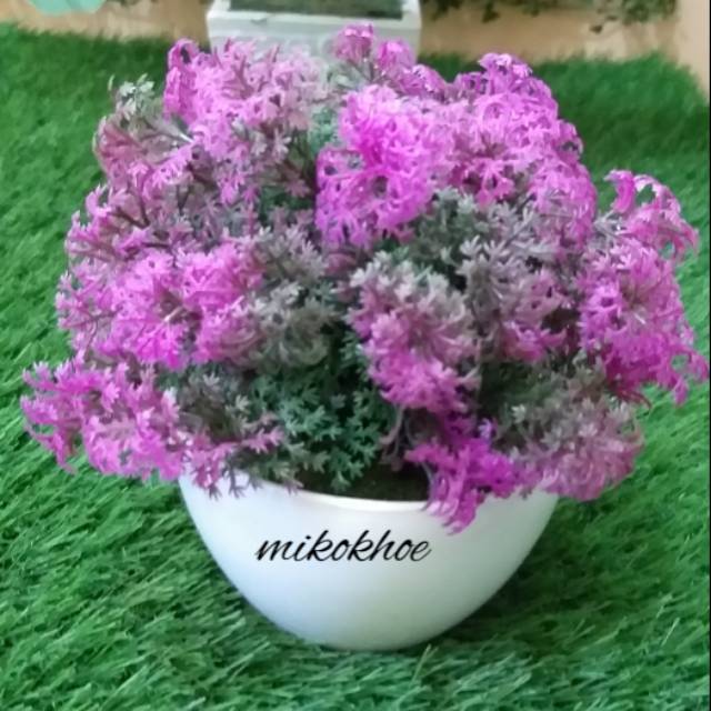 Pajangan meja/ Hiasan meja Bunga Ungu